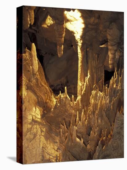 Stalactites and Stalagmites, Drapery Room, Mammoth Cave National Park, Kentucky, USA-Adam Jones-Premier Image Canvas