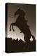 Stallion Silhouette-Barry Hart-Stretched Canvas