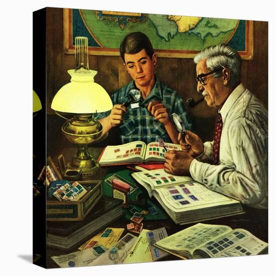 "Stamp Collecting", February 27, 1954-Stevan Dohanos-Premier Image Canvas