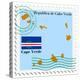 Stamp with Map and Flag of Cape Verde-Perysty-Stretched Canvas