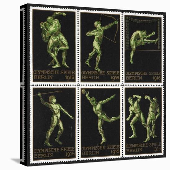 Stamps Marking Germany 1916 Berlin Olympic Games, With Various Events Represented-null-Premier Image Canvas