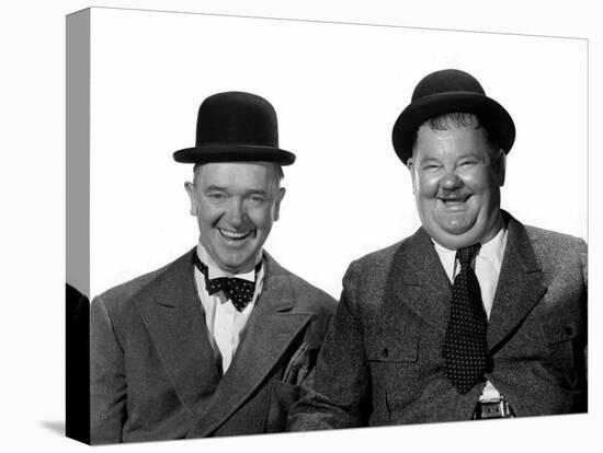 Stan Laurel, Oliver Hardy, c.1940s-null-Stretched Canvas