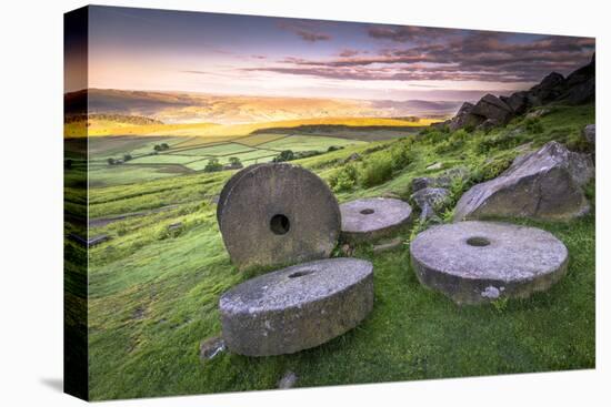 Stanage Edge Millstones at Sunrise, Peak District National Park, Derbyshire-Andrew Sproule-Premier Image Canvas