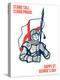 Stand Tall Proud English Happy St George Greeting Card-patrimonio-Stretched Canvas