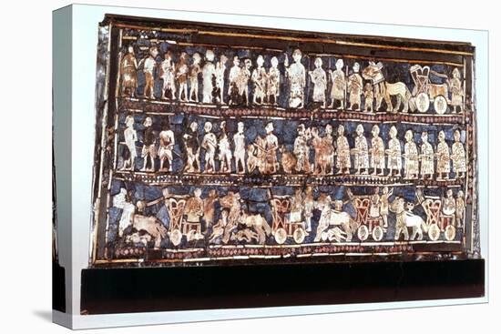 Standard of Ur, the War Side, from the Royal Cemetery at Ur, Sumerian, C2500 Bc-null-Premier Image Canvas