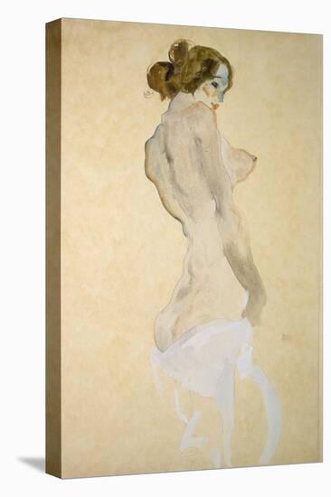 Standing Female Nude with White Shirt, 1912-Egon Schiele-Premier Image Canvas