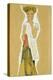 Standing Girl in White Petticoat-Egon Schiele-Premier Image Canvas