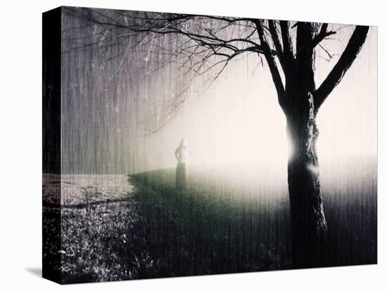 Standing in the Rain under Tree-Jan Lakey-Premier Image Canvas