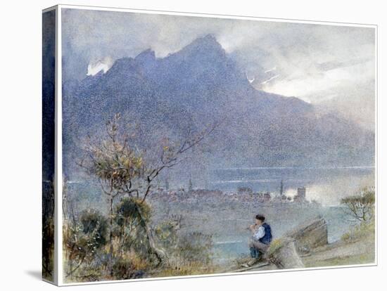 Stansstad and the Pilatus, Switzerland, C1865-1932-Albert Goodwin-Premier Image Canvas