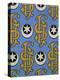 Star and Clef Ecclesiastical Wallpaper Design by Augustus Welby Pugin-Stapleton Collection-Premier Image Canvas