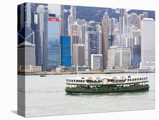 Star Ferry Crosses Victoria Harbour with Hong Kong Island Skyline Behind, Hong Kong, China, Asia-Amanda Hall-Premier Image Canvas