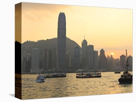 Star Ferry Crossing Victoria Harbour Towards Hong Kong Island, Hong Kong, China, Asia-Amanda Hall-Premier Image Canvas