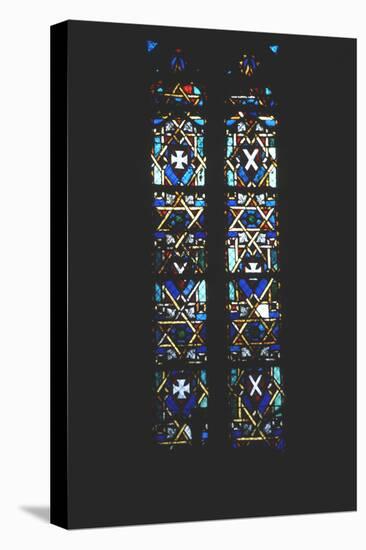 Star of David in Stained Glass Church Window, Barcelona, Spain-null-Premier Image Canvas