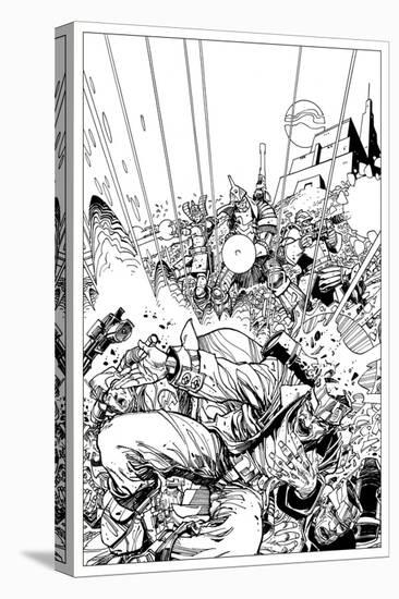 Star Slammers No. 1 Cover - Inks-Walter Simonson-Stretched Canvas