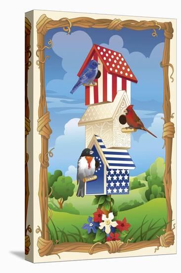 Star spangled birdhouse-Julie Goonan-Premier Image Canvas