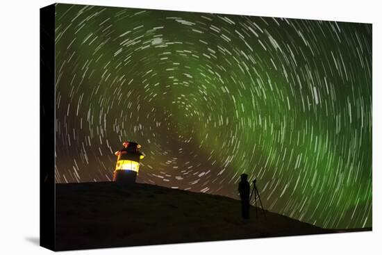 Star Trails and Aurora Borealis or Northern Lights, Iceland-Arctic-Images-Premier Image Canvas