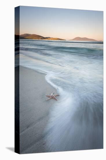 Starfish and Flowing Tide at Luskentyre Losgaintir Beach, Isle of Harris, Outer Hebrides, Scotland-Stewart Smith-Premier Image Canvas