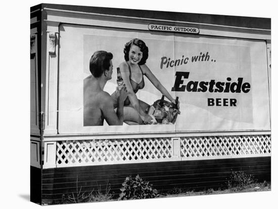 Starlet Colleen Townsend Posing in a Beer Advertisement on a Billboard-Loomis Dean-Premier Image Canvas