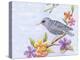 Starling Bird with Flowers-Michelle Faber-Premier Image Canvas