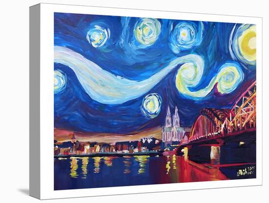 Starry Night In Cologne-M Bleichner-Stretched Canvas