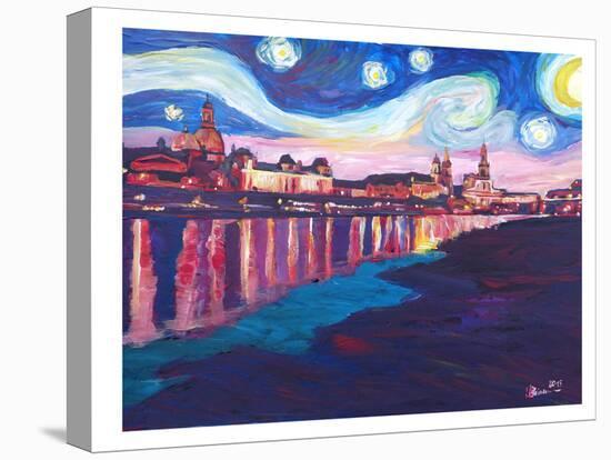 Starry Night In Dresden-M Bleichner-Stretched Canvas