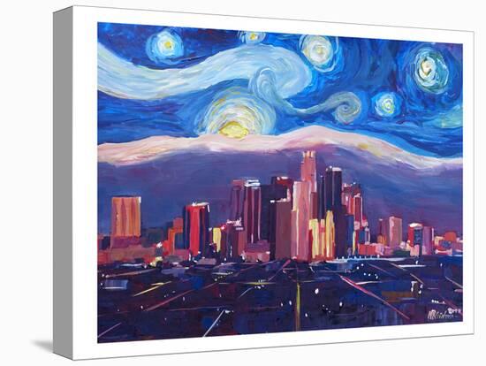 Starry Night In Los Angeles-M Bleichner-Stretched Canvas