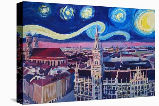 Starry Night In Munich Van Gogh Inspirations-Markus Bleichner-Stretched Canvas