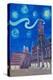 Starry Night In Munich - Van Gogh Inspirations-Markus Bleichner-Stretched Canvas