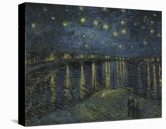 Starry Night Over the Rhone-Vincent van Gogh-Stretched Canvas