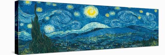 Starry Night Panorama-Vincent van Gogh-Stretched Canvas