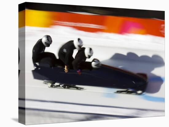 Start of a 4-Man Bobsled Team in Action, Torino, Italy-Chris Trotman-Premier Image Canvas