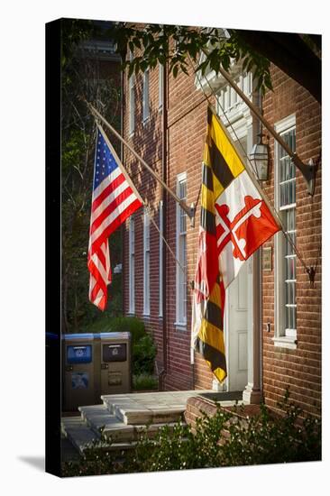 State and National U.S. Flags, Annapolis, Maryland, USA-Christopher Reed-Premier Image Canvas