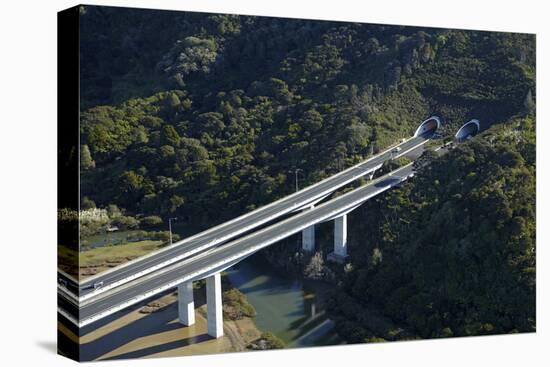 State Highway One at Waiwera Viaduct and Johnstone's Hill Tunnels, North Auckland, New Zealand-David Wall-Premier Image Canvas