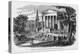State House and Public Square, New Haven, with College Buildings in the Back-Ground.-null-Premier Image Canvas