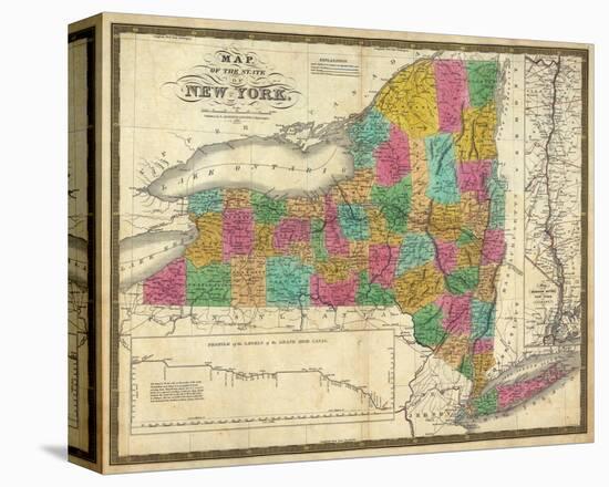 State of New York, c.1831-Samuel Augustus Mitchell-Stretched Canvas