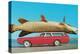 Stationwagon with Giant Trout-null-Stretched Canvas