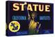 Statue California Bartletts Pear Fruit Crate Label-null-Premier Image Canvas