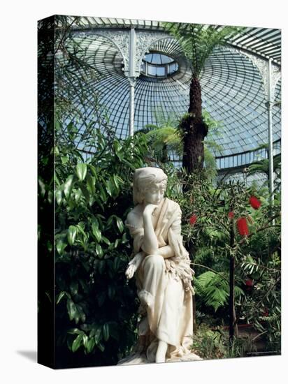 Statue in Glasshouse at the Botanic Gardens, Glasgow, Scotland, United Kingdom-Adam Woolfitt-Premier Image Canvas