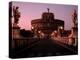 Statue Lined Ponte St'Angelo Leading Towards Castel Sant'Angelo, Mausoleumby Roman Emperor Hadrian-Dmitri Kessel-Premier Image Canvas