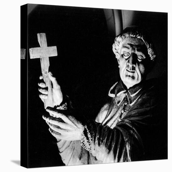 Statue of a Priest Performing an Exorcism, Mortemer Abbey, Normandy, France-Simon Marsden-Premier Image Canvas