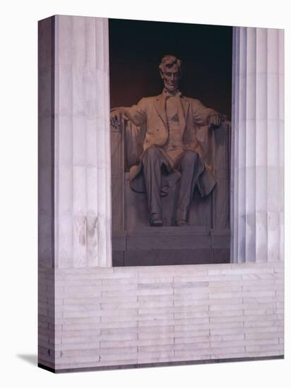 Statue of Abraham Lincoln, Lincoln Memorial, Washington D.C., USA-Adam Woolfitt-Premier Image Canvas