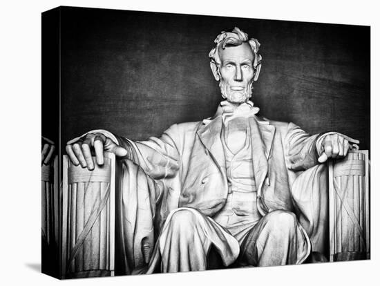 Statue of Abraham Lincoln, Washington D.C, District of Columbia, White Frame, White Frame-Philippe Hugonnard-Premier Image Canvas