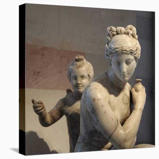 Statue of Bathing Aphrodite and Eros-null-Premier Image Canvas