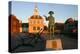 Statue of Captain Vancouver at Dusk on the Purfleet Quay, Kings Lynn, Norfolk-Peter Thompson-Premier Image Canvas