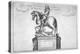 Statue of Charles II at the Entrance of Cornhill in the Stocks Market, Poultry, London, 1740-null-Premier Image Canvas