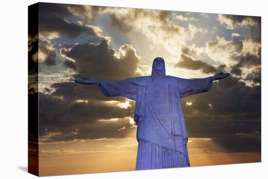 Statue of Christ the Redeemer at Sunset, Corcovado, Rio De Janeiro, Brazil, South America-Angelo-Premier Image Canvas