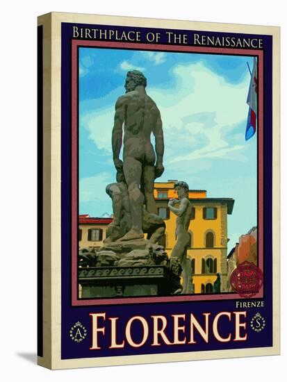 Statue of David, Piazza Della Signoria, Florence Italy 3-Anna Siena-Premier Image Canvas