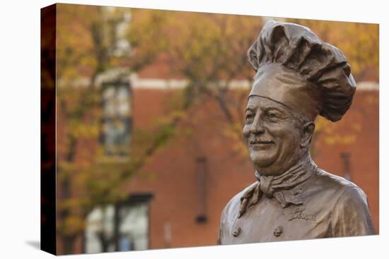 Statue of Famed Chef Boy-Ar-Dee, Omaha, Nebraska, USA-Walter Bibikow-Premier Image Canvas