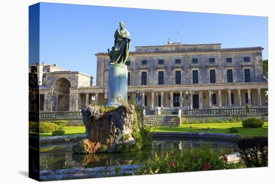 Statue of Frederick Adam in Front of the Palace of St. Michael and St. George, Greek Islands-Neil Farrin-Premier Image Canvas