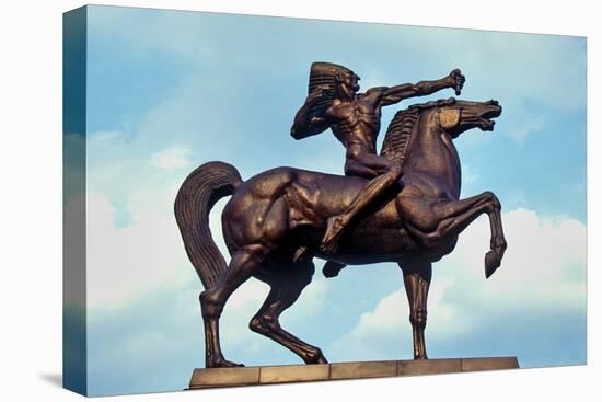 Statue of Indian on Horse, Grant Park, Chicago, Illinois-null-Premier Image Canvas